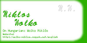 miklos wolko business card